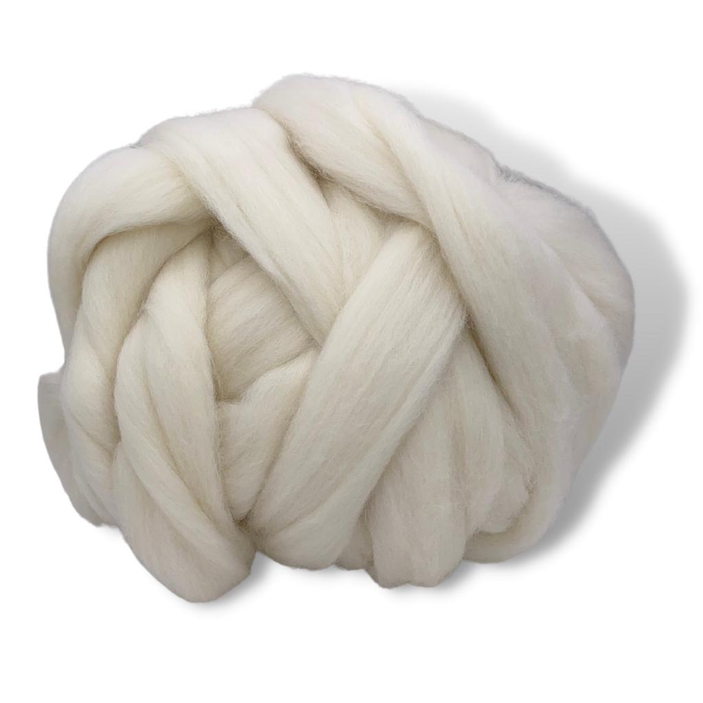 Cheviot Wool Roving Top (1 lb / 16 oz) | 30 Microns, Natural Undyed, Cleaned and Combed Core Wool-Wool Roving-Revolution Fibers-Revolution Fibers