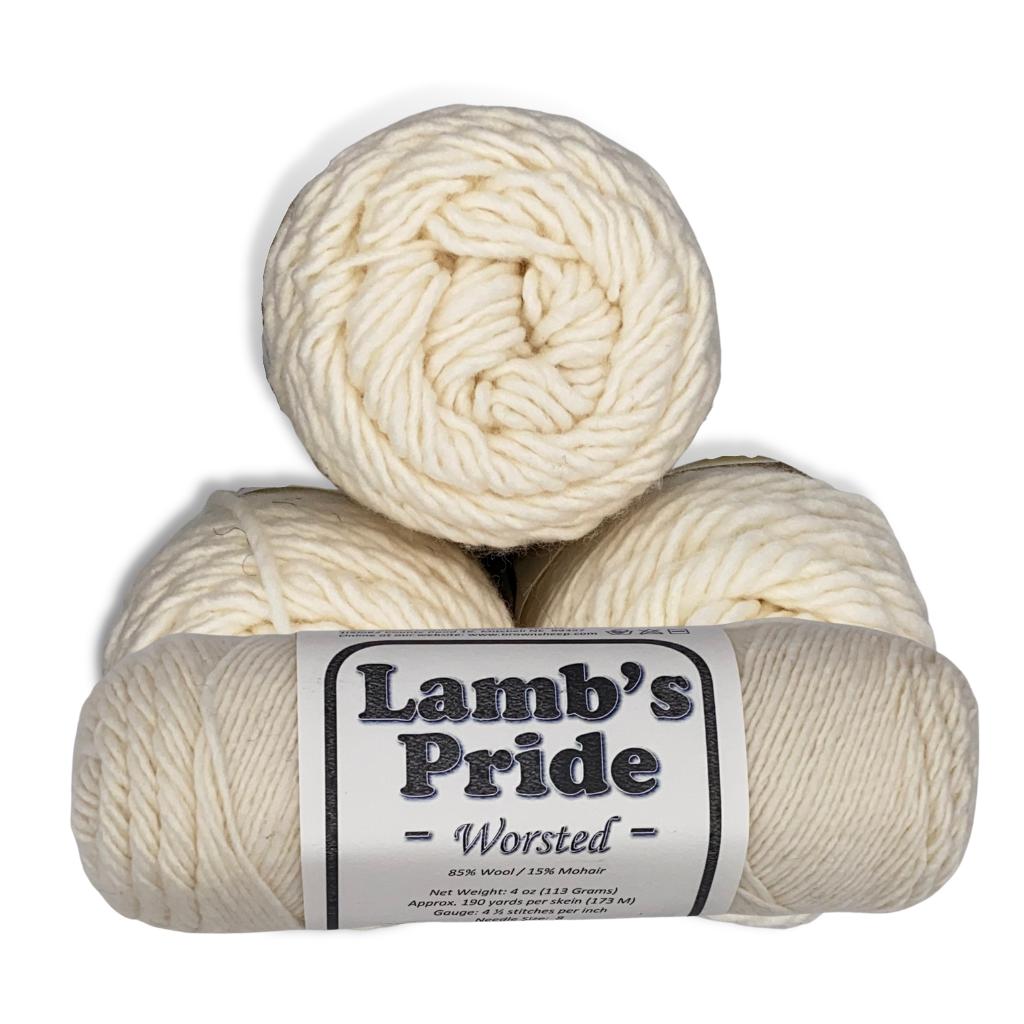 Lamb's Pride Worsted Weight Yarn | 190 Yards | 85% Wool 15% Mohair Blend-Yarn-Brown Sheep Yarn-Cream - M10-Revolution Fibers