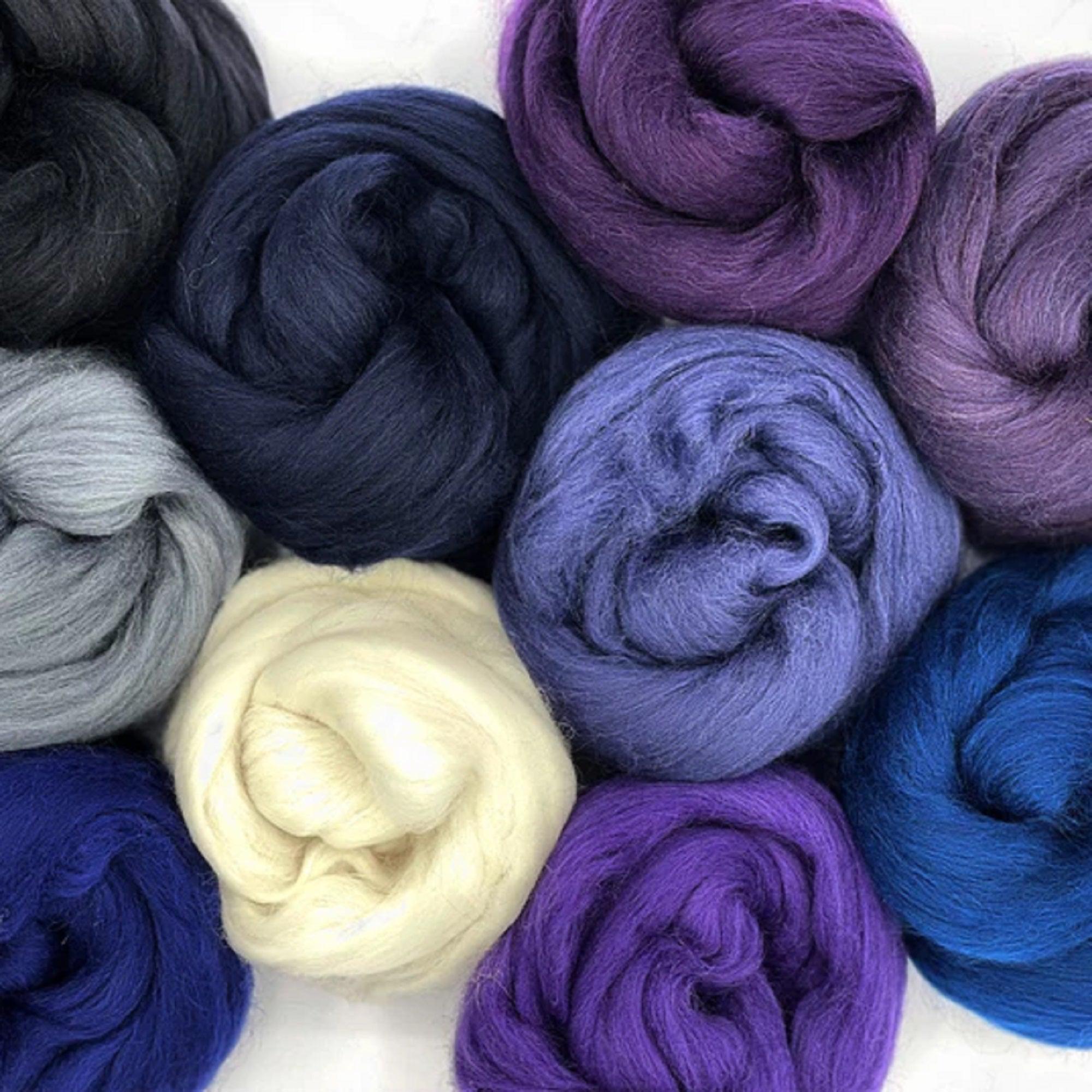 Mixed Merino Wool Variety Pack | Curious Cosmos (Multicolored) 250 Grams, 23 Micron-Wool Roving-Revolution Fibers-Revolution Fibers