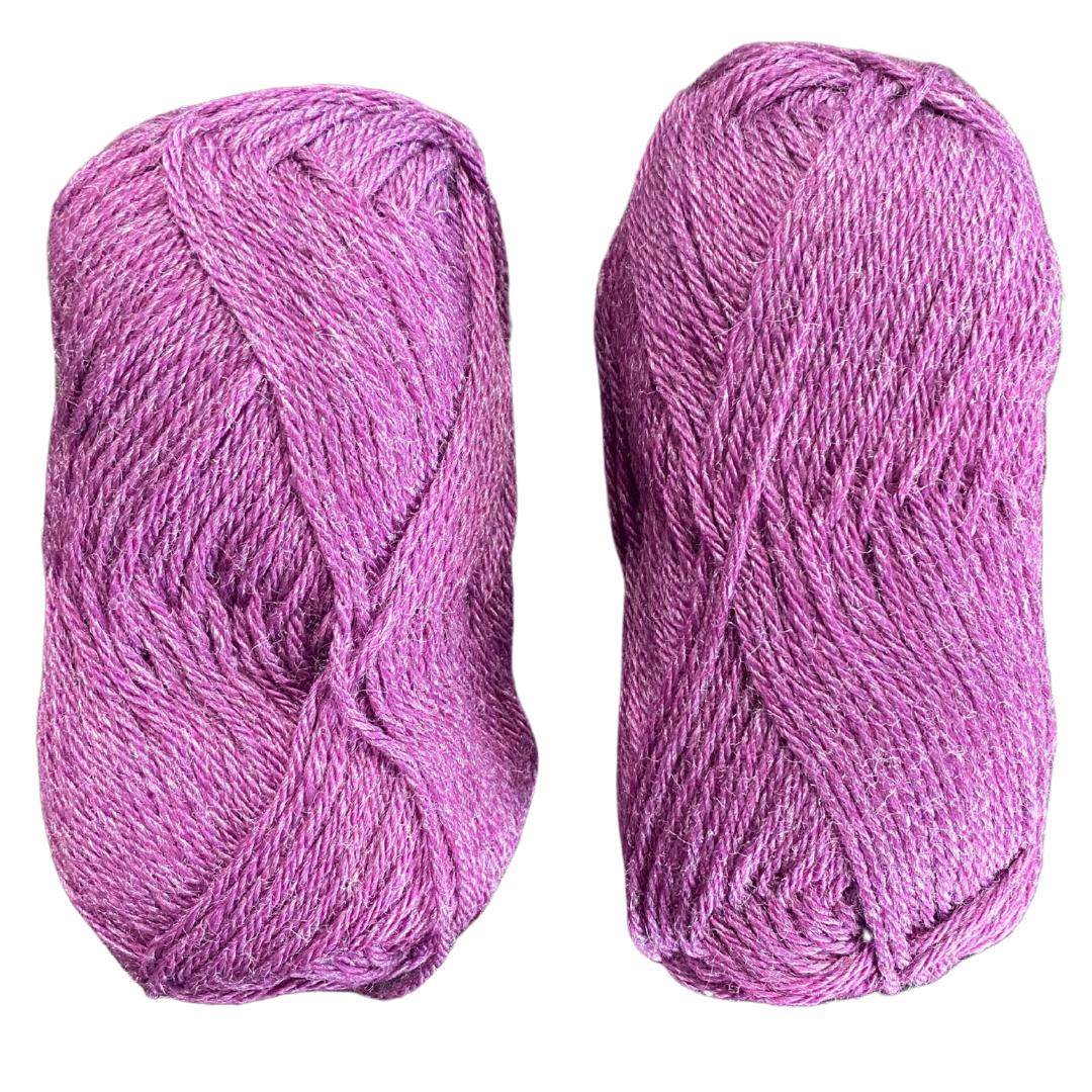 Premium DK Weight Yarn Skeins (Set of 2) | 80% Merino 20% Silk Yarn Blend-Yarn-Revolution Fibers-Desert Rose Purple-Revolution Fibers