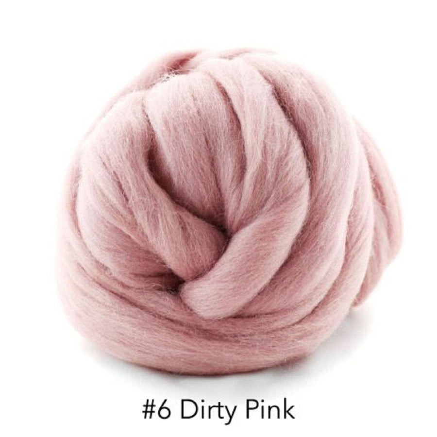 Polish Merino Wool Top - Dirty Pink-Wool Roving-Kromski-8 Ounces-Revolution Fibers