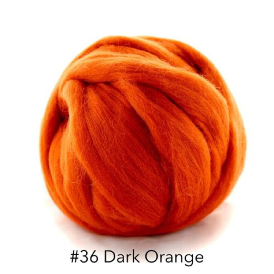 Polish Merino Wool Top - Dark Orange-Wool Roving-Kromski-8 Ounces-Revolution Fibers