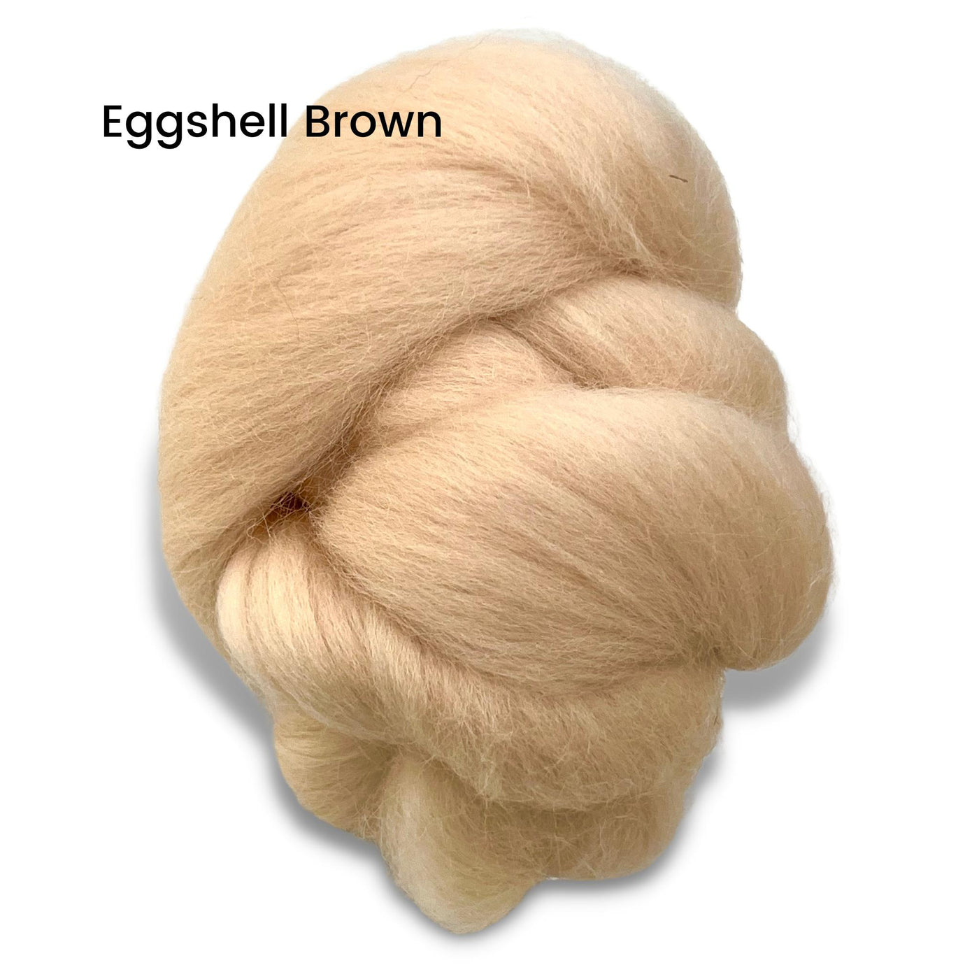 Eggshell Brown Corriedale Wool Roving Top