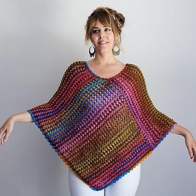 Eyelet Poncho Pattern - Uneek Worsted — Revolution Fibers