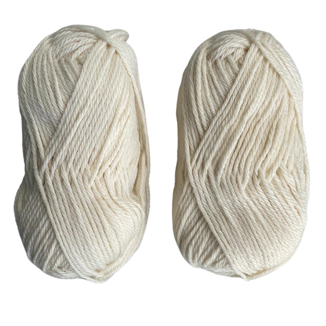 Premium DK Weight Yarn Skeins (Set of 2) | 80% Merino 20% Silk Yarn Blend-Yarn-Revolution Fibers-Feather White-Revolution Fibers