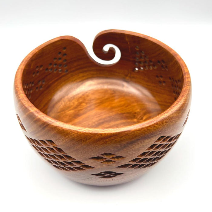 Premium Handcrafted Rosewood Yarn Bowls for Knitting, Crochet, Sewing & Crafts - Large-Yarn Bowl-Revolution Fibers-Victoria-Revolution Fibers