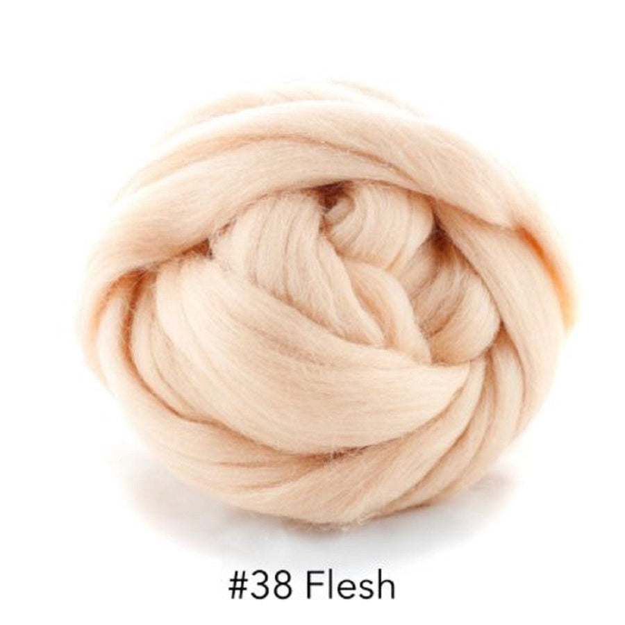 Polish Merino Wool Top - Flesh-Wool Roving-Kromski-8 Ounces-Revolution Fibers