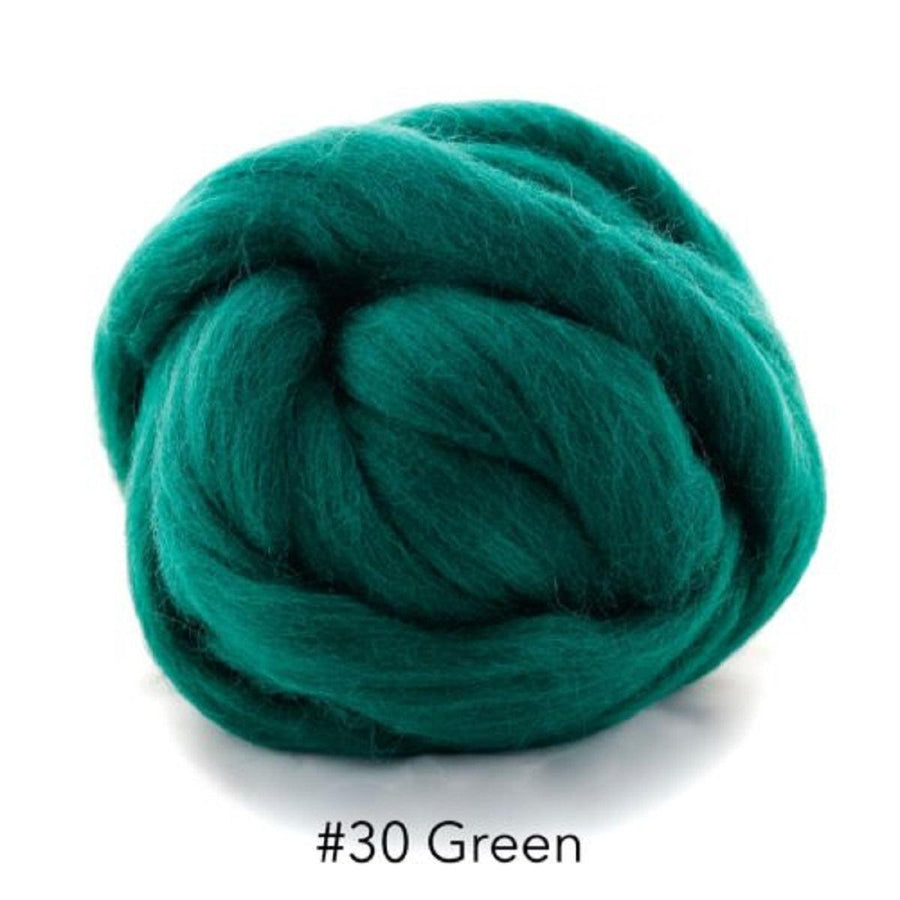 Polish Merino Wool Top - Green-Wool Roving-Kromski-8 Ounces-Revolution Fibers