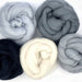 Mixed Merino Wool Variety Pack | Hazy Gray (Grays) 250 Grams, 23 Micron-Wool Roving-Revolution Fibers-Revolution Fibers