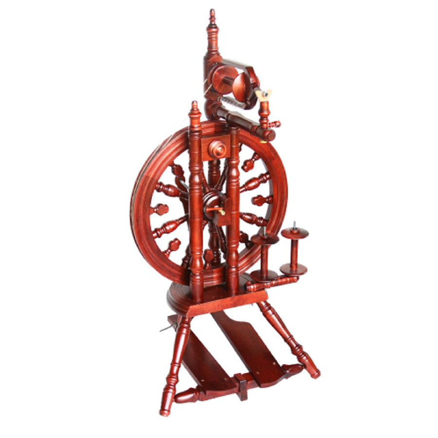 Kromski Minstrel Spinning Wheel-Spinning Wheel-Kromski-Mahogany-Revolution Fibers