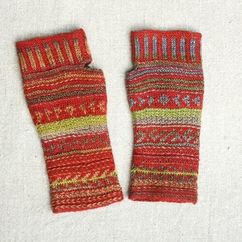 Laima's Boot Cuffs & Wrist Warmers | Fingering Weight-Knitting Kits-Urth Yarns-3001 + Rubia (sample colors)-Revolution Fibers