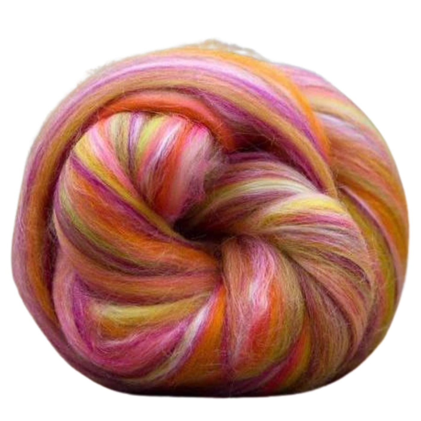 Constellation Range Roving (8 Ounces) | Tonal Blend of 70% Dyed Merino and 30% Fine Tussah Silk, 21 Micron-Wool Roving-Revolution Fibers-Libra Orange-Revolution Fibers