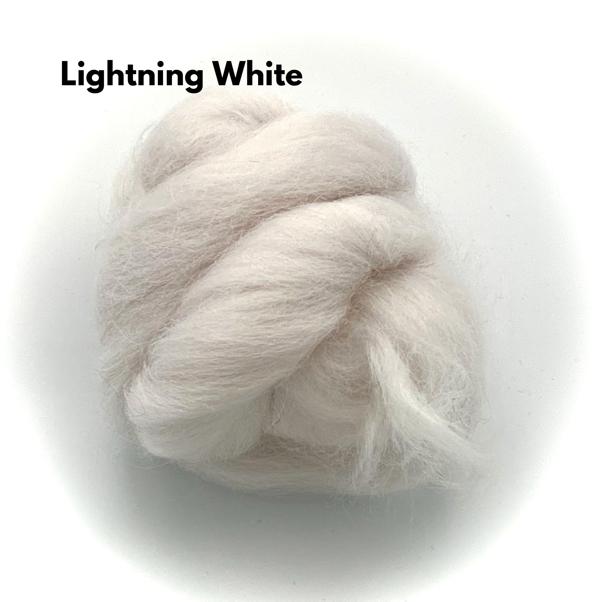 Lightning White Corriedale Wool