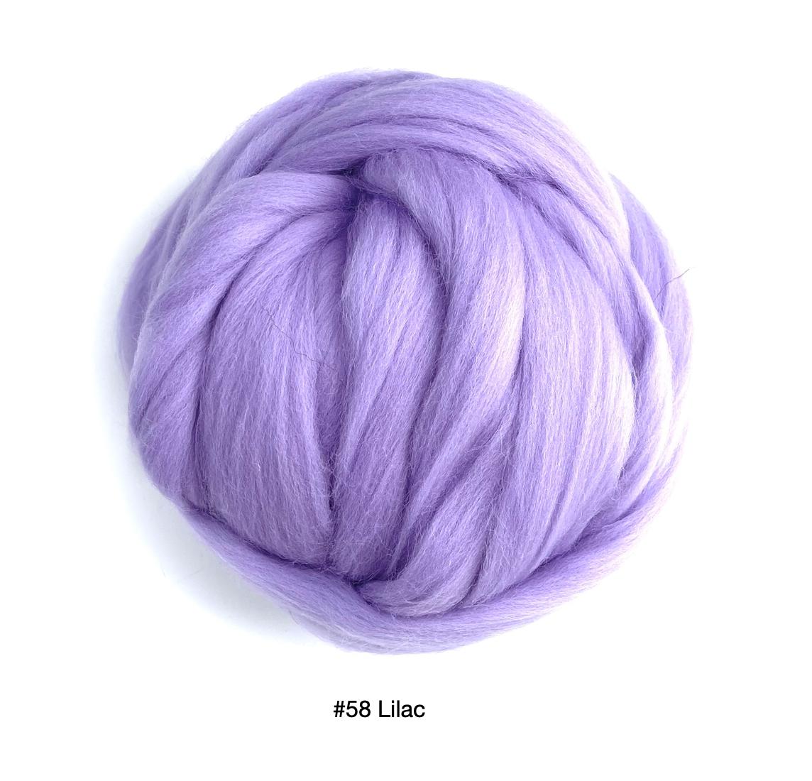 Polish Merino Wool Top - Lilac-Wool Roving-Kromski-8 Ounces-Revolution Fibers