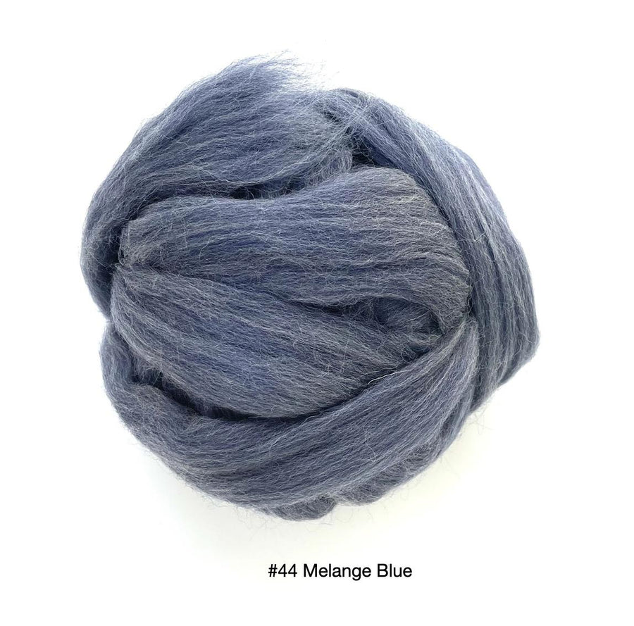 Polish Merino Wool Top - Melange Blue-Wool Roving-Kromski-8 Ounces-Revolution Fibers