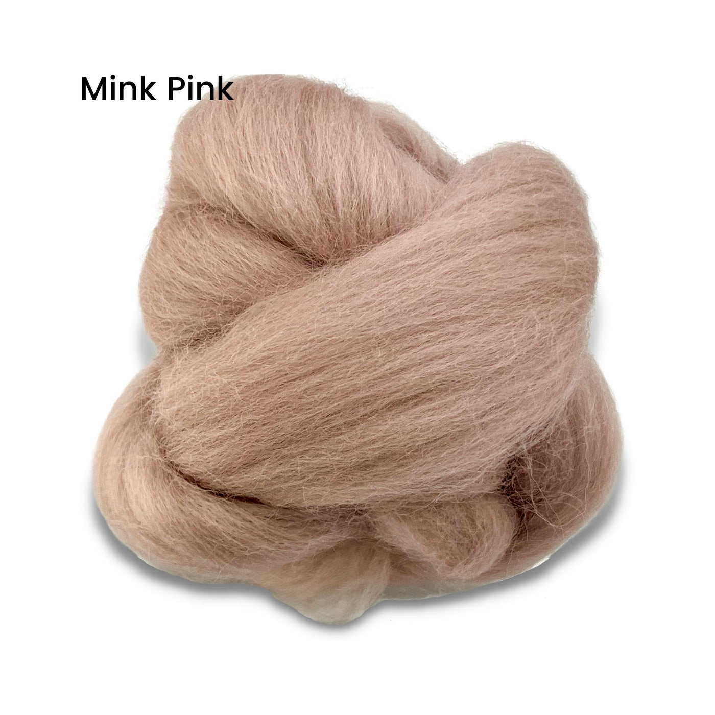 Mink Pink Corriedale Wool Roving Top