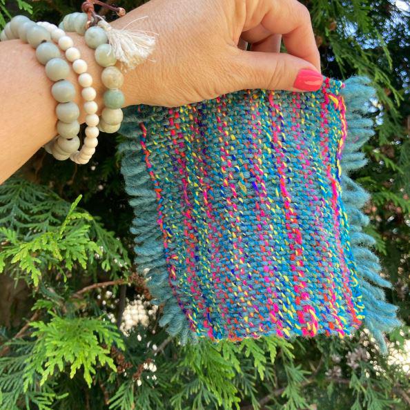 Mug Rugs Pattern - Lanaloft Worsted + Sari Silk Yarn-Knitting Patterns-Blue Dragonfly Fiber Arts-Revolution Fibers