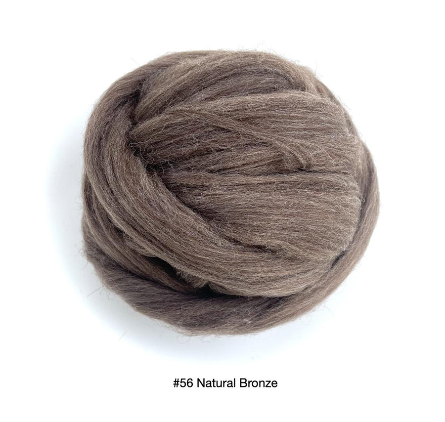 Polish Merino Wool Top - Natural Bronze-Wool Roving-Kromski-8 Ounces-Revolution Fibers