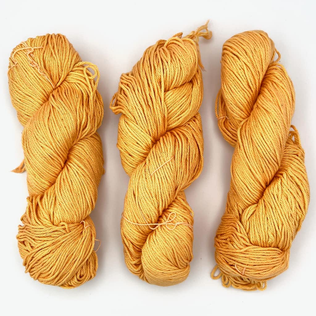 Hand Dyed Cotton Yarn Solid Colored | DK Weight 100 Grams, 200 Yards, 4 Ply-Yarn-Revolution Fibers-Orange Sherbet-Revolution Fibers