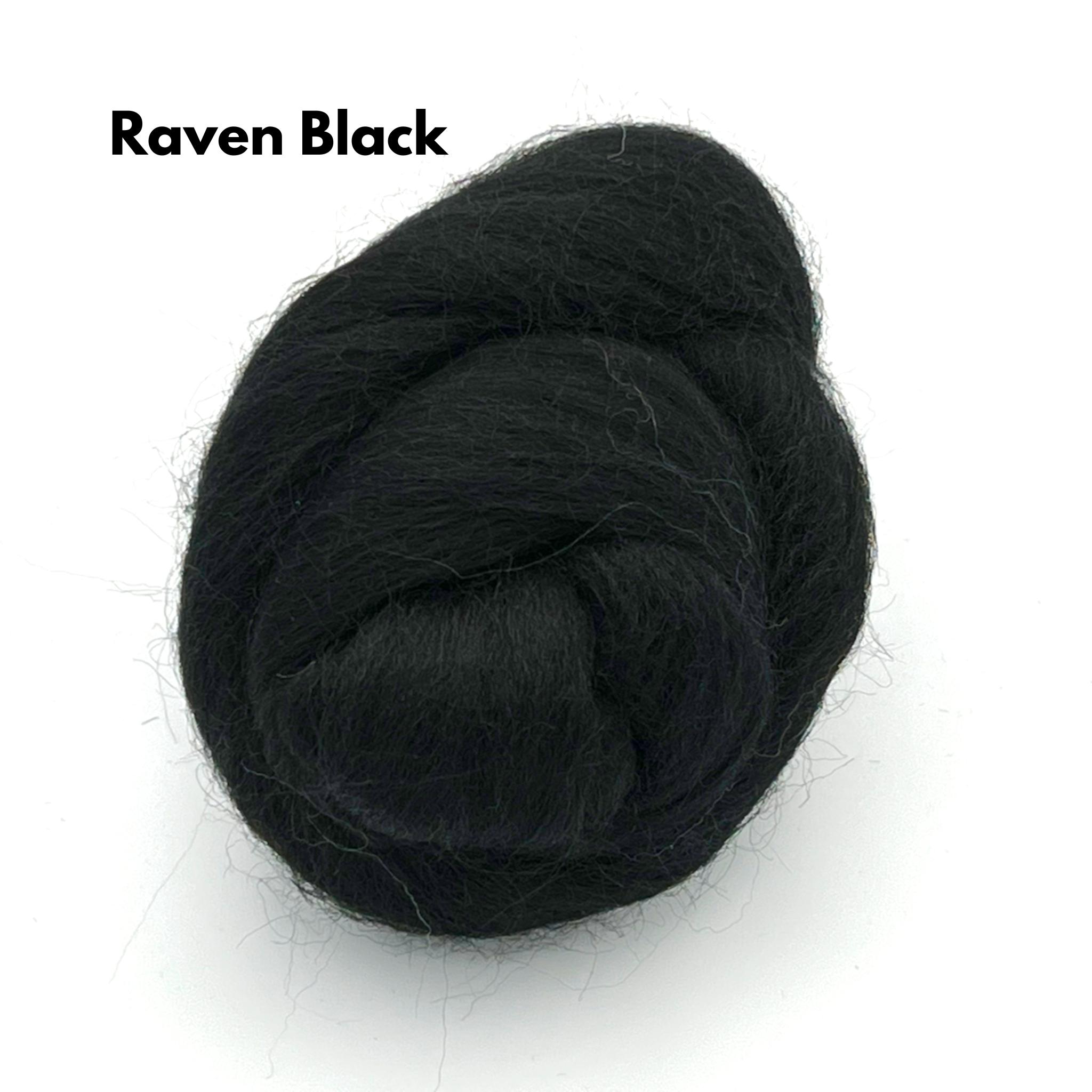 Raven Black Corriedale Wool