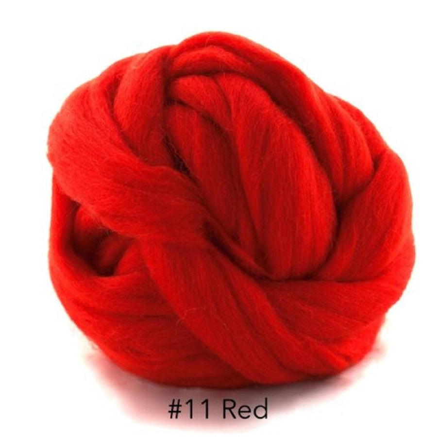 Polish Merino Wool Top - Red-Wool Roving-Kromski-8 Ounces-Revolution Fibers