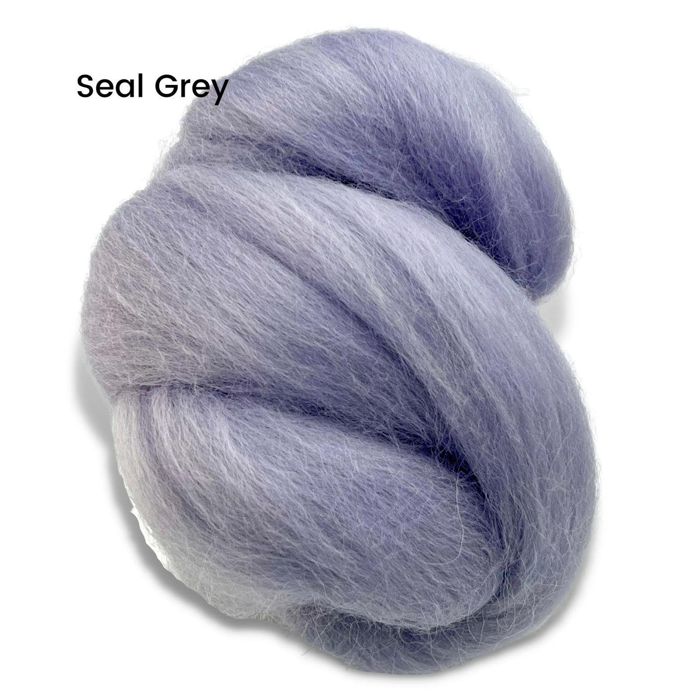 Seal Grey Corriedale Wool Roving Top