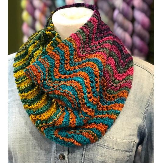 Show Off Chevron Cowl Pattern - Uneek DK-Knitting Patterns-Urth Yarns-Revolution Fibers