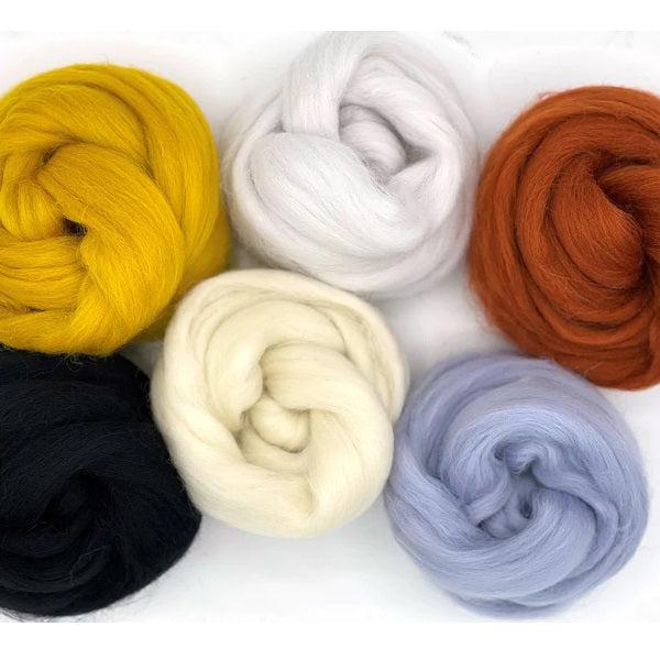 Soothing Elements Dyed Corriedale Wool Tops