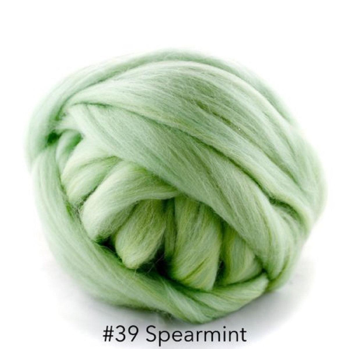 Polish Merino Wool Top - Spearmint-Wool Roving-Kromski-8 Ounces-Revolution Fibers
