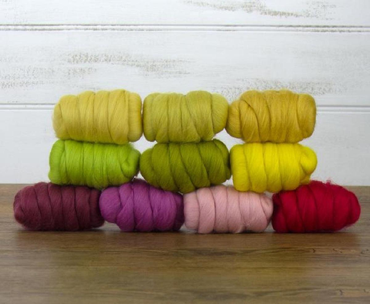 Mixed Merino Wool Variety Pack, Perfect Roving For Spinning, Felting &  Weaving, Spring Blossom