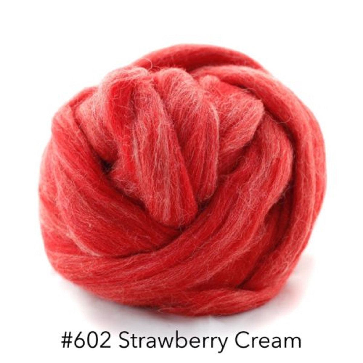 Polish Merino Wool Top - Strawberry Cream-Wool Roving-Kromski-8 Ounces-Revolution Fibers