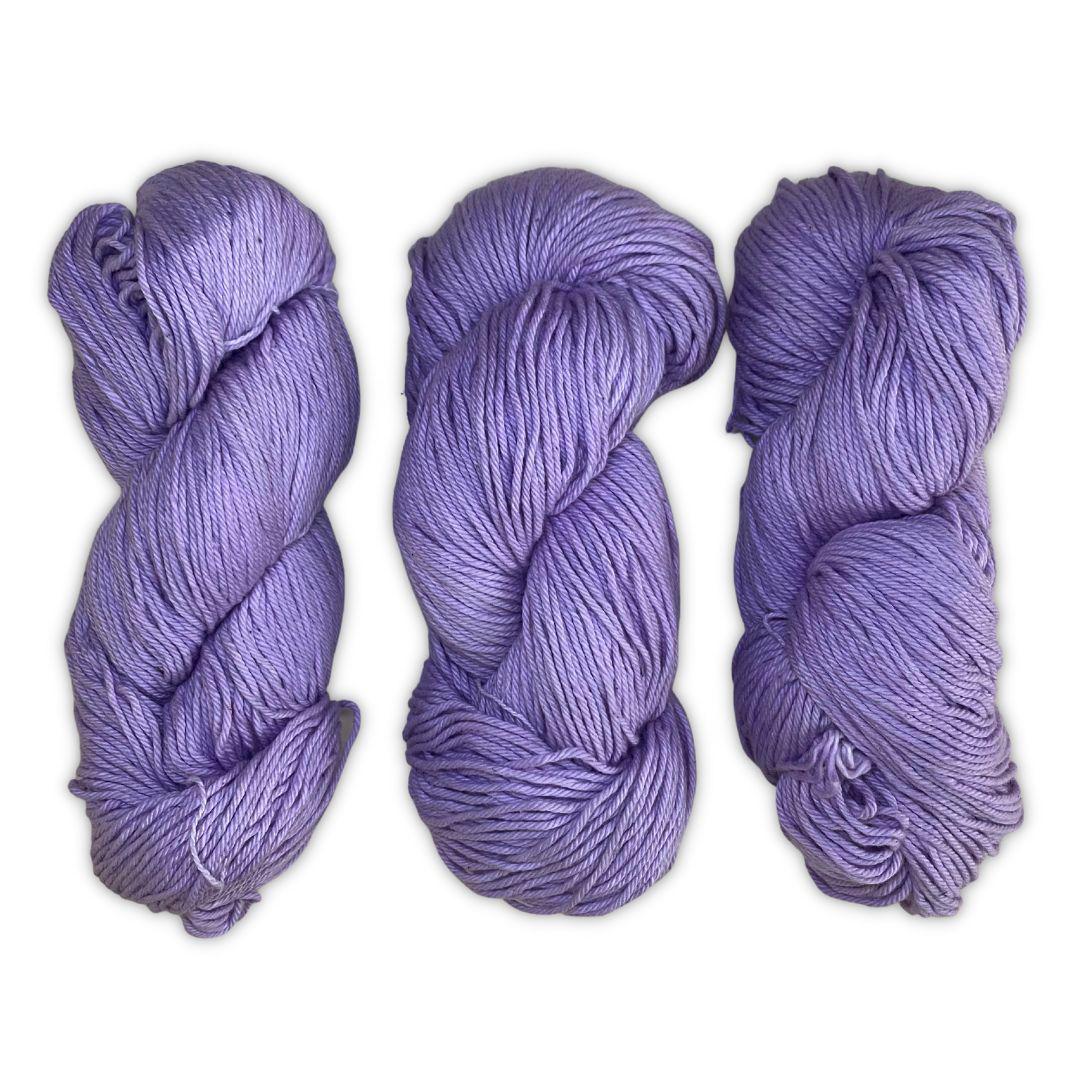 Hand Dyed Cotton Yarn Solid Colored | DK Weight 100 Grams, 200 Yards, 4 Ply-Yarn-Revolution Fibers-Sugared Plum-Revolution Fibers