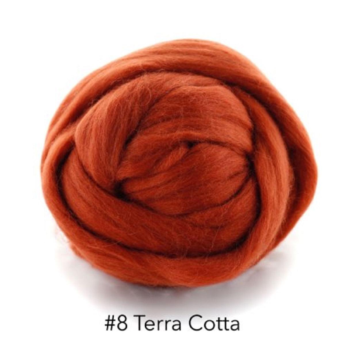 Polish Merino Wool Top - Terra Cotta-Wool Roving-Kromski-8 Ounces-Revolution Fibers