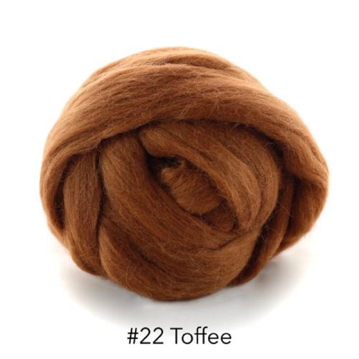 Polish Merino Wool Top - Toffee-Wool Roving-Kromski-8 Ounces-Revolution Fibers