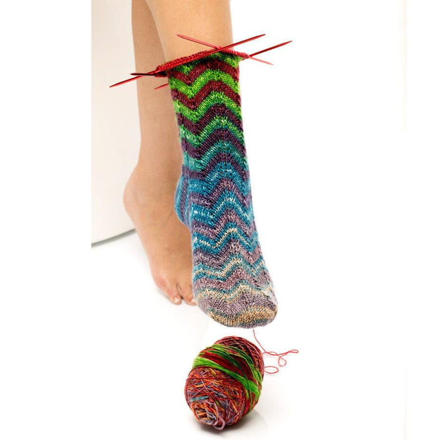 Chevron Toe Up Sock Pattern - Uneek Fingering-Knitting Patterns-Urth Yarns-Revolution Fibers