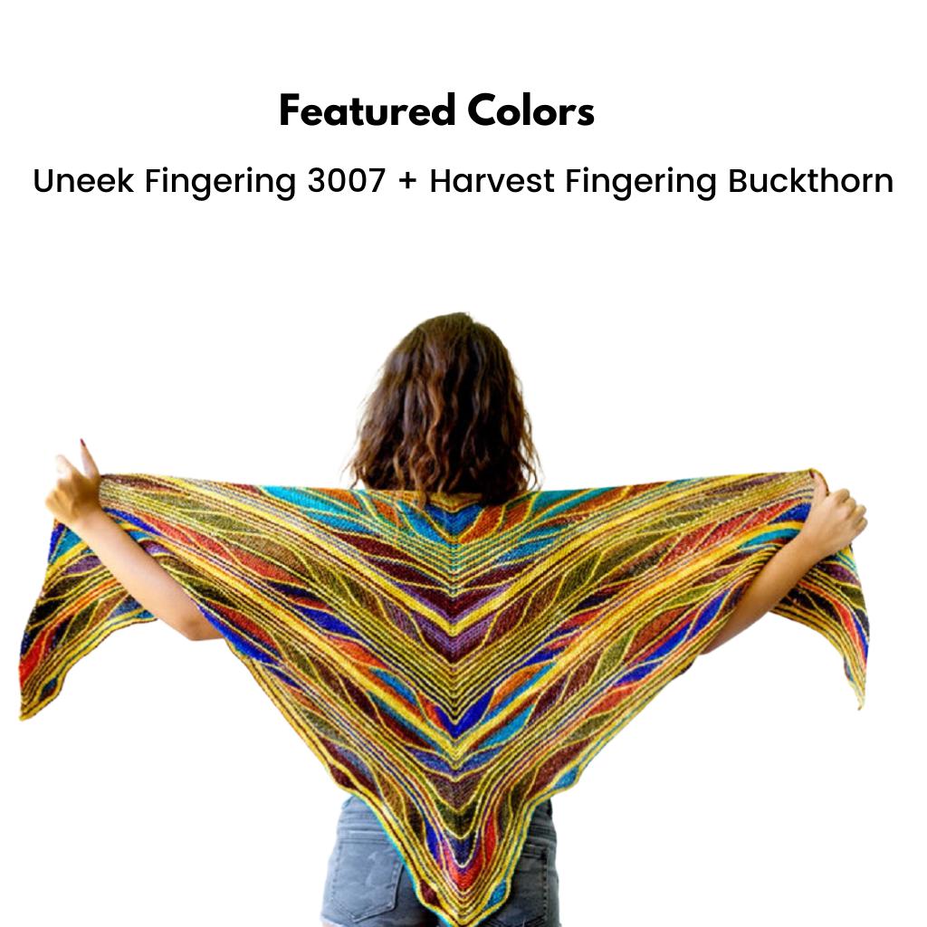 Butterfly Papillon Shawl Kit Yarn Art Using Elegant Short Rows