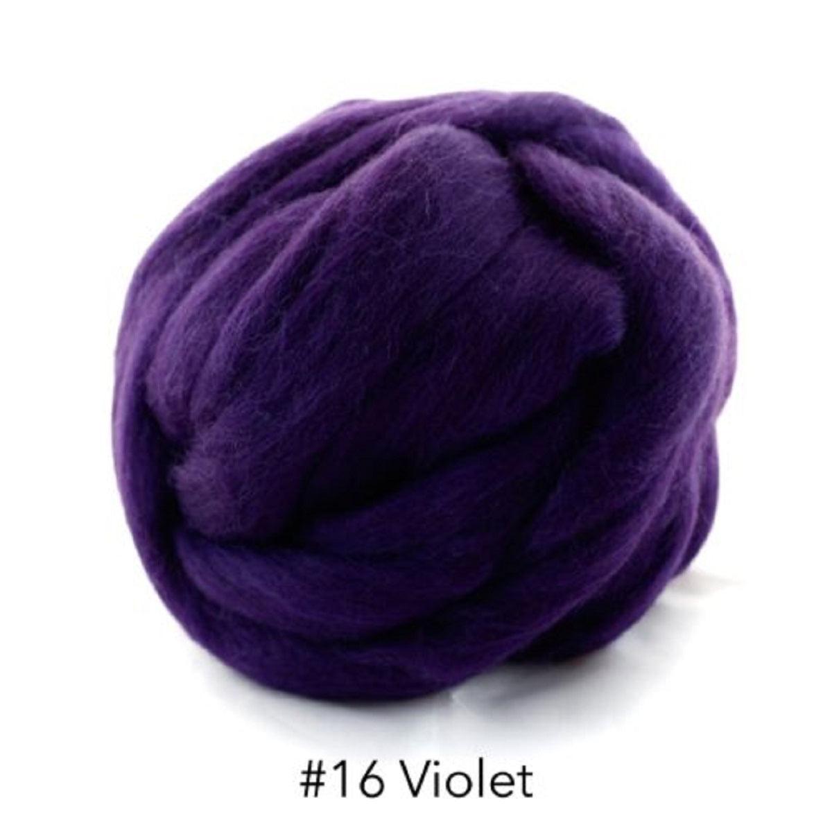 Polish Merino Wool Top - Violet-Wool Roving-Kromski-8 Ounces-Revolution Fibers