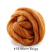 Polish Merino Wool Top - Warm Beige-Wool Roving-Kromski-8 Ounces-Revolution Fibers