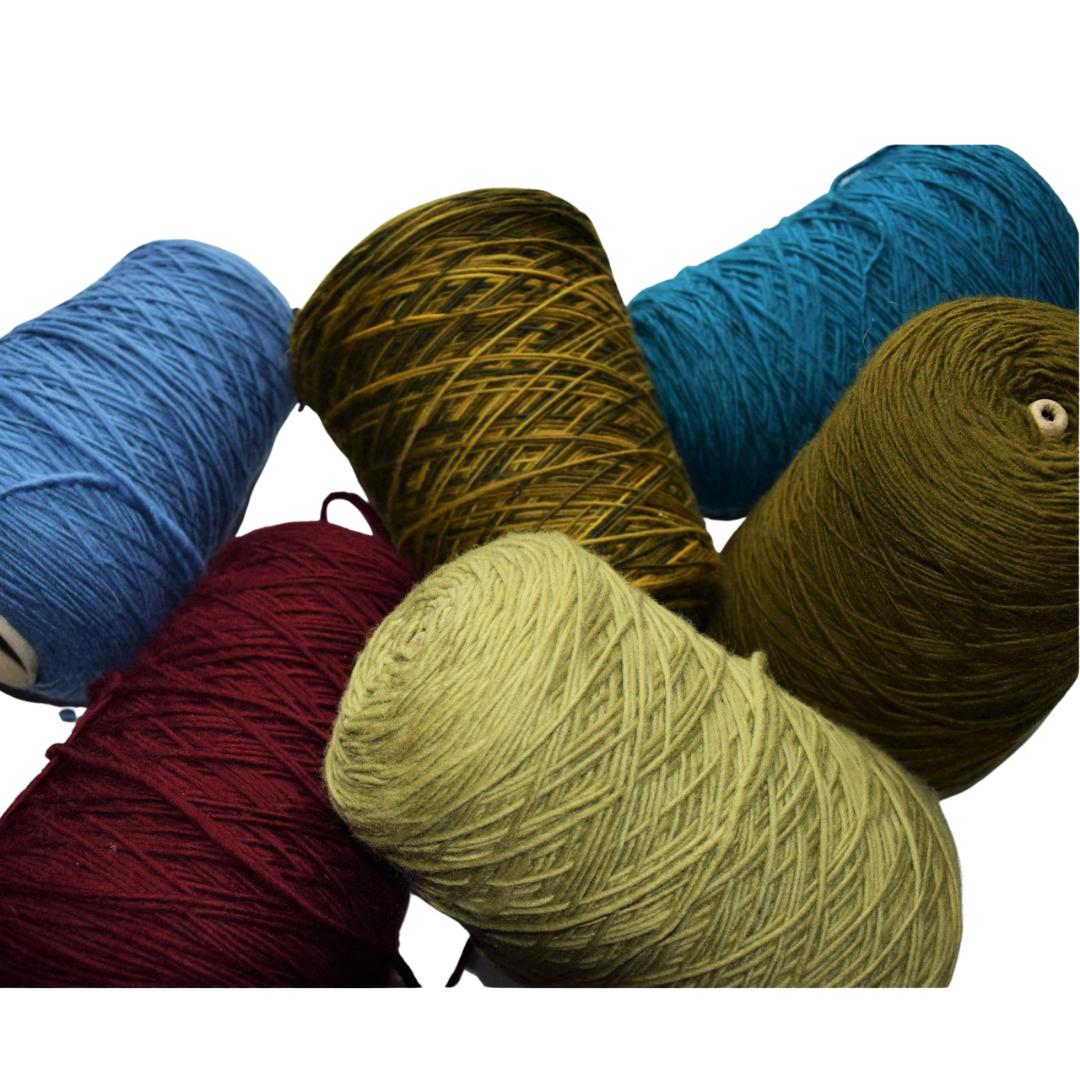 Lanaloft Cones (1 lb) Worsted Weight Yarn | 720 Yards | 100% Wool-Yarn-Brown Sheep Yarn-Cottage White - 1LL01C-Revolution Fibers