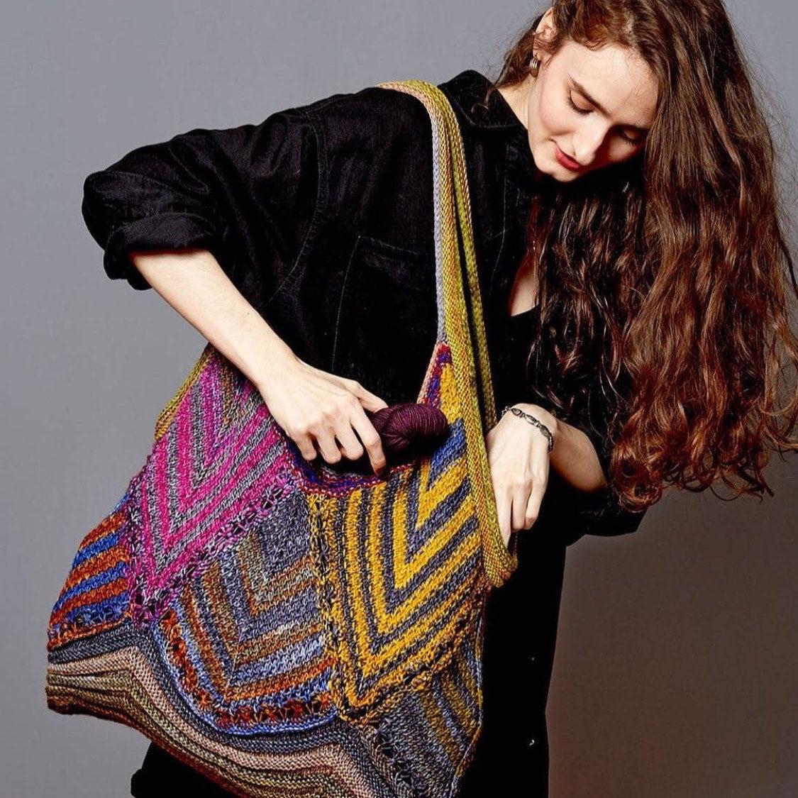 Scrapbuster Satchel Bag Pattern-Knitting Patterns-Urth Yarns-Revolution Fibers