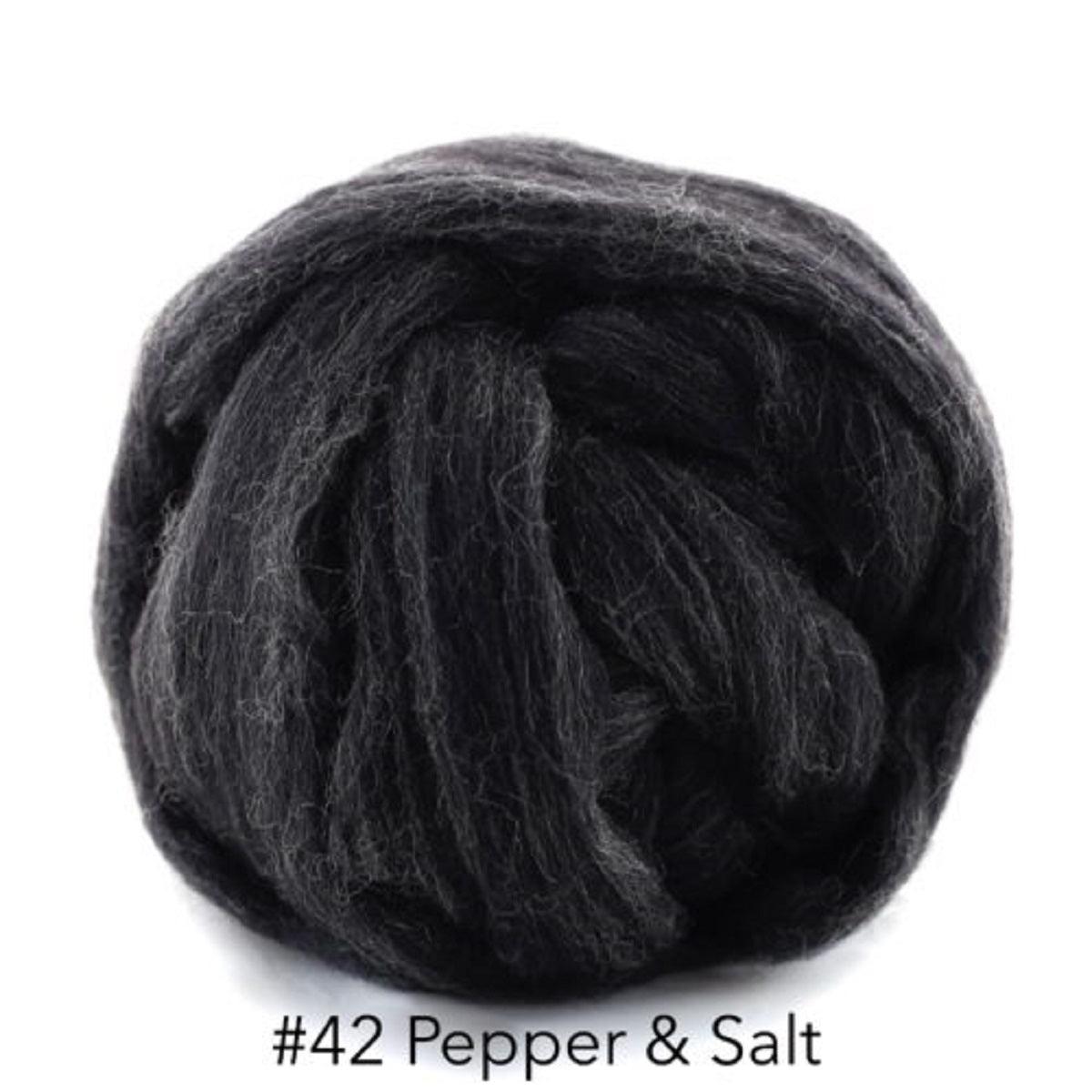 Polish Merino Wool Top - Salt and Pepper-Wool Roving-Kromski-8 Ounces-Revolution Fibers